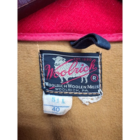 Vintage 50s 60s Woolrich Jacket Mens 40 Hunting Wool Coat Mackinaw Made in USA - Picture 2 of 16